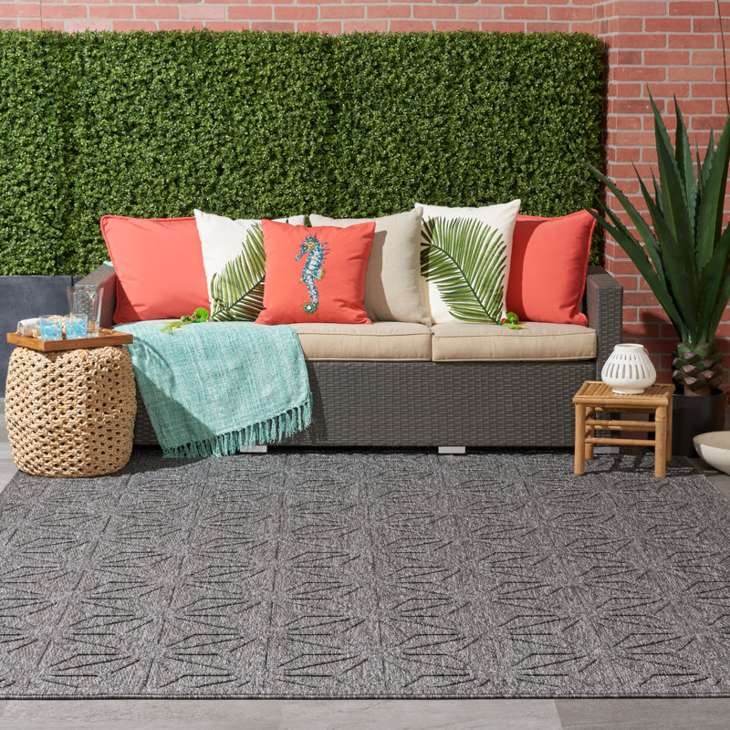 Etta Avenue™ Allesandra Gray Indoor/Outdoor Rug & Reviews Wayfair